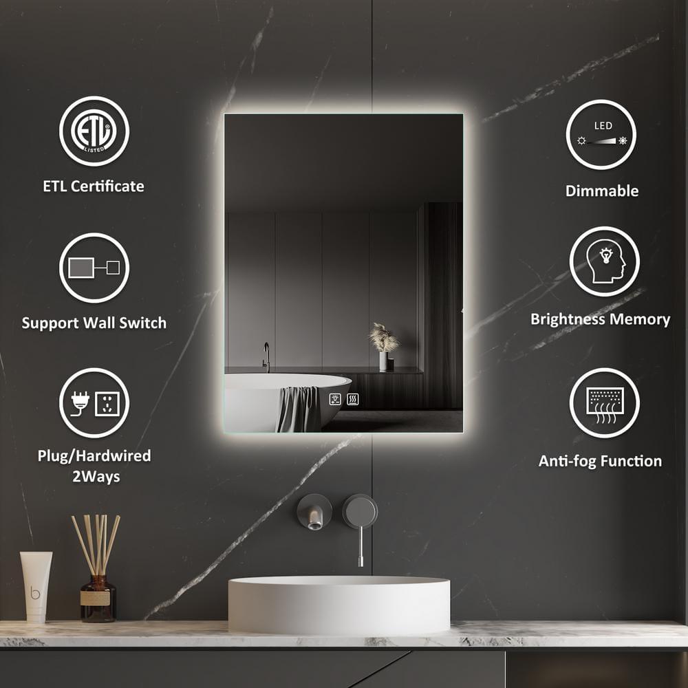 HOMLUX Rectangular Bathroom Mirror- 24" x 30"