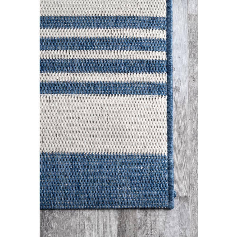Nuloom Robin Striped 10x14 Indoor/Outdoor Area Rug for Living Room Patio Deck Front Porch Kitchen, Blue/Ivory