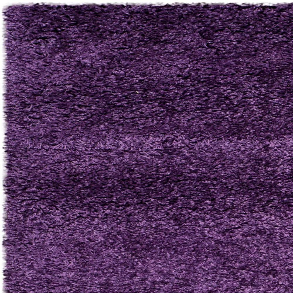 Milan Shag SG180 Power Loomed Indoor Area Rug - Purple - 7'x7' - Safavieh