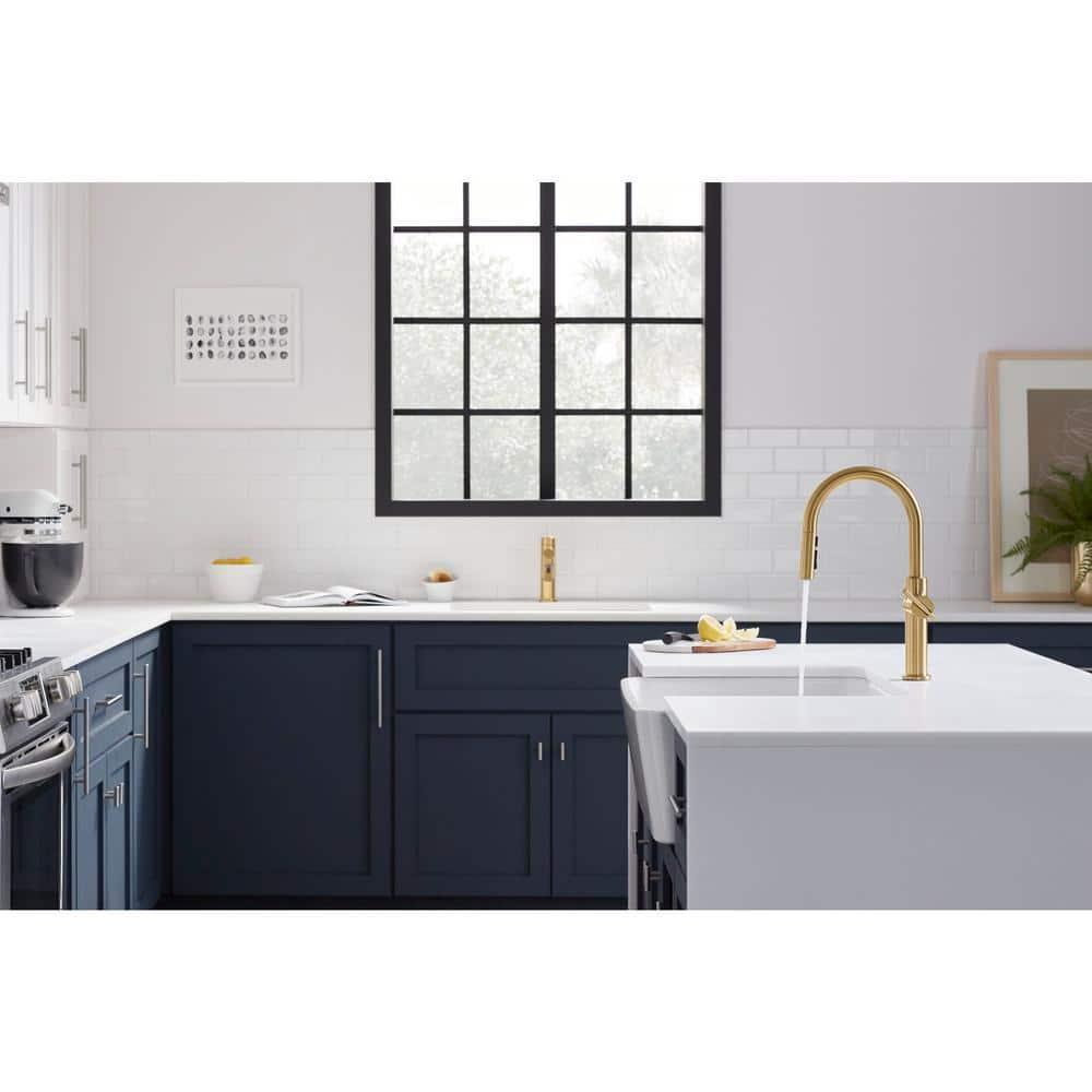 Kohler Crue Single Handle Pull Down Kitchen Faucet with Three-Function Pull Down Sprayer