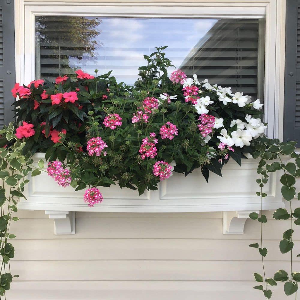 Nantucket Resin Window Box with Water Reservoir
