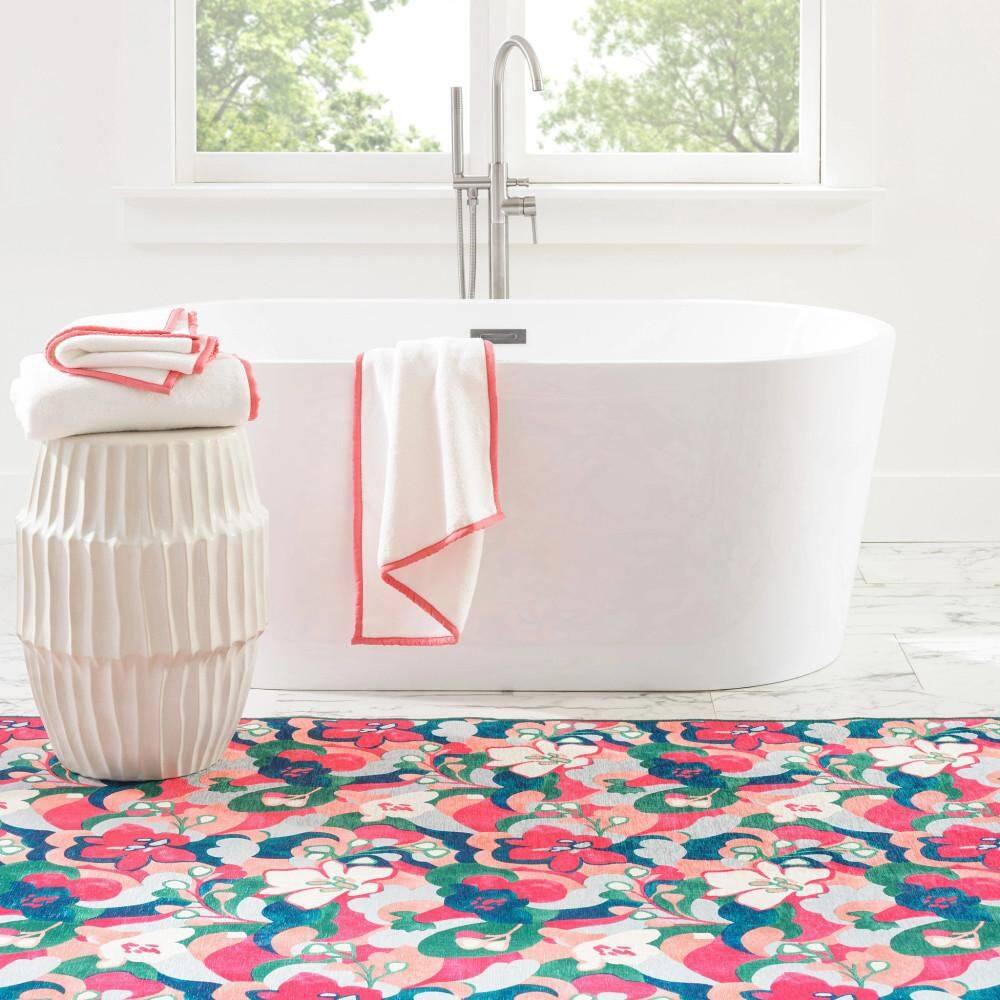 Annie Selke - Dash & Albert Dreamy Daisies Multi Machine Washable Rug, 8x10, Multi