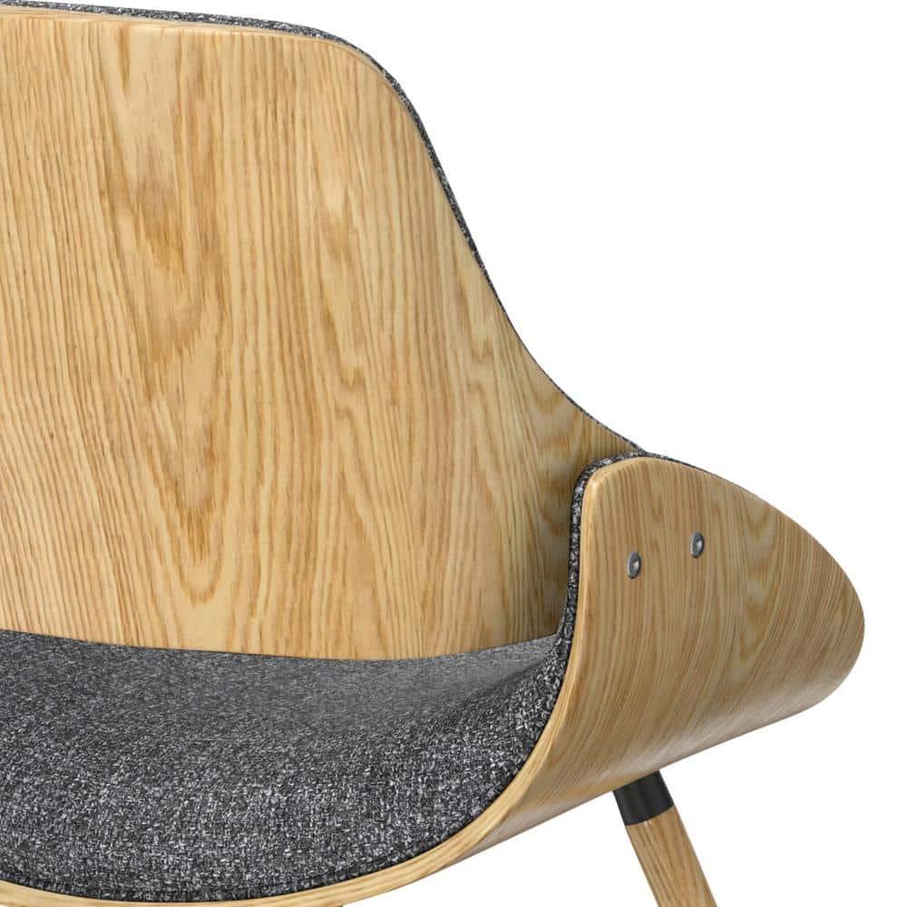 Simpli Home Malden Upholstered Dining Chair with Ergonomic Solid Wood Frame and Mid-Century Modern Style