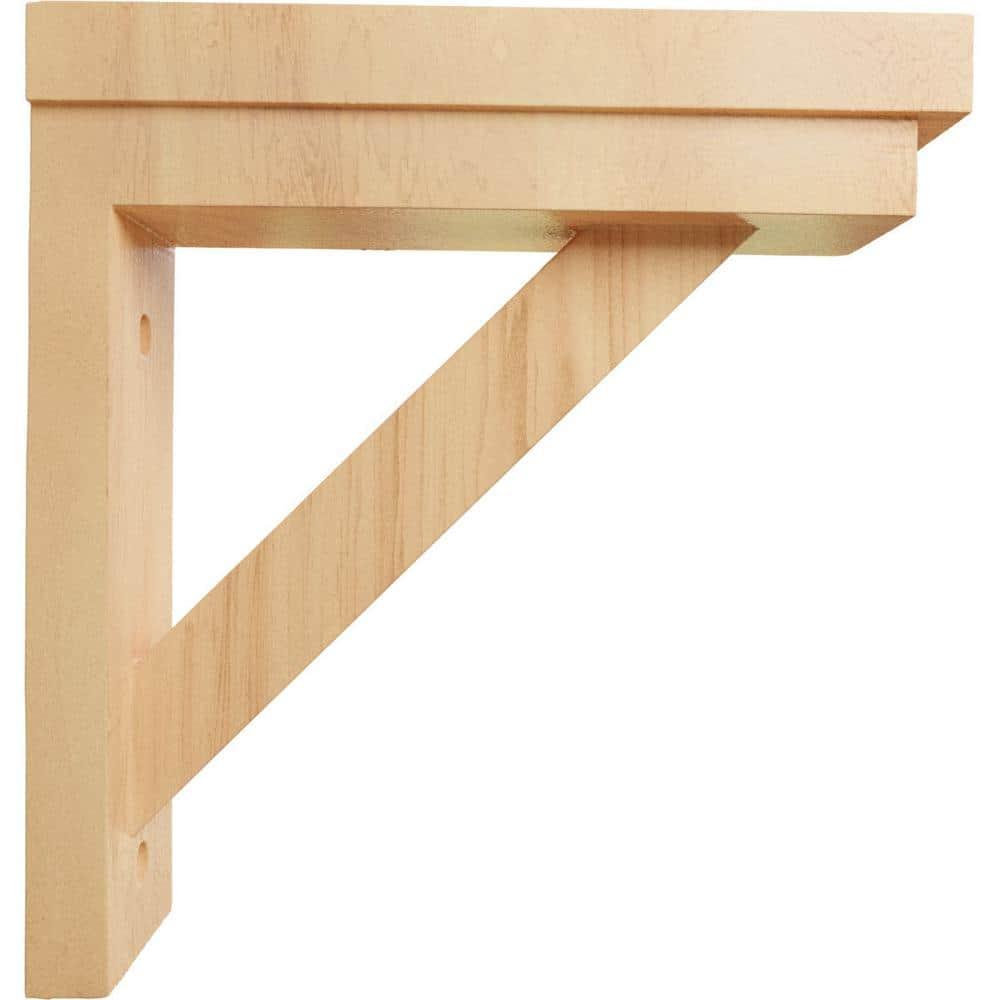 Ekena Millwork Traditional H 2.5'' W D Wood Bracket / Corbel