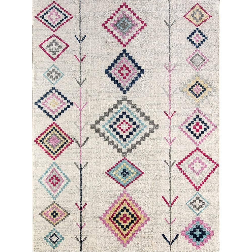 Rugs America Soleil BR15A Ivory Area Rug for Dining Room Rug Neutral Rug Living Room Rug Kitchen, 2'x4'