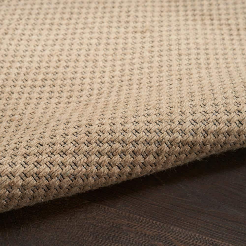 Nourison Washable Jute 7'10" x 9'10" Natural Modern Indoor Rug