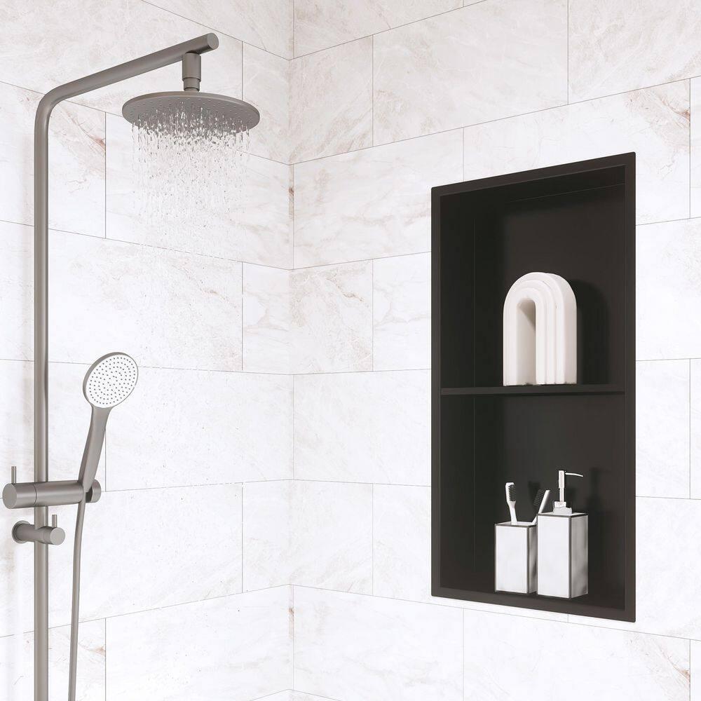 Hypertaire Double Layer Recessed Shower Niche No Tile Needed