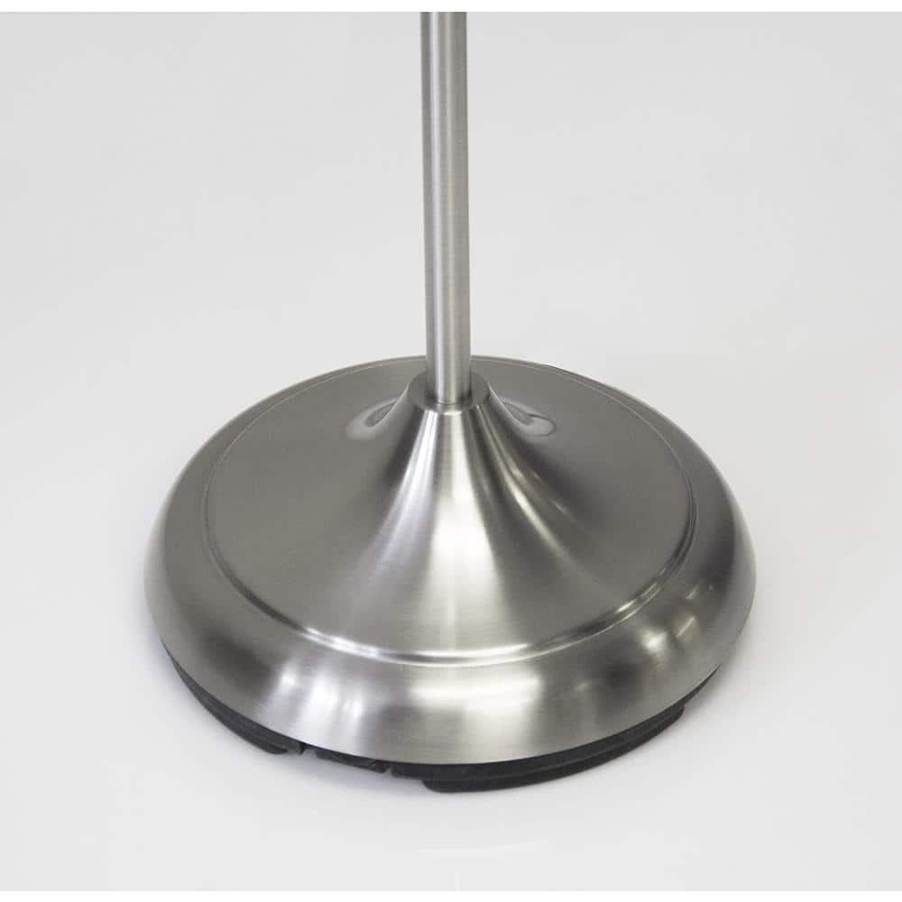 Adesso 7205-22 5-Light Multi-White Shade Floor Lamp Adjustable Gooseneck Arms Silver-