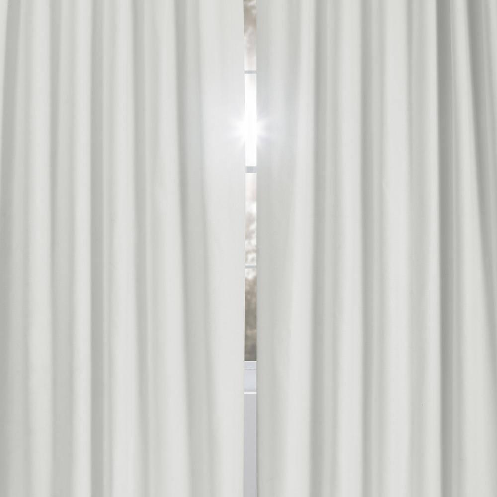 HPD Half Price Drapes Vintage Blackout Curtains for Bedroom - 120 Inches Long Thermal Cross Linen Weave Full Light Blocking 1 Panel Blackout Curtain, (50W x 120L), Starlight Off White