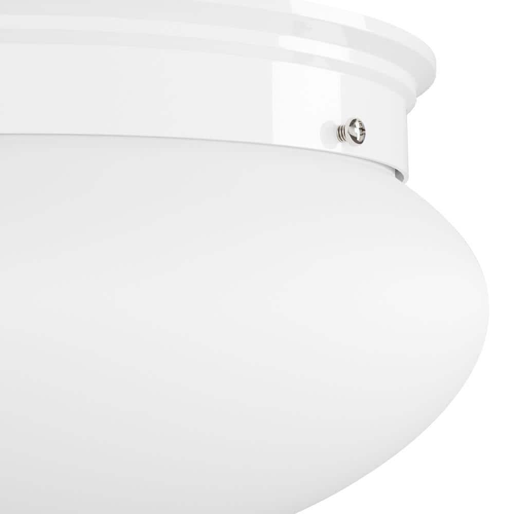 Webster 1-Light White Flush Mount with LED Bulb