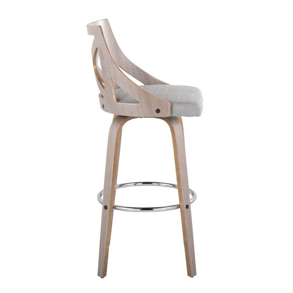 LumiSource Swivel Upholstered Counter Stool
