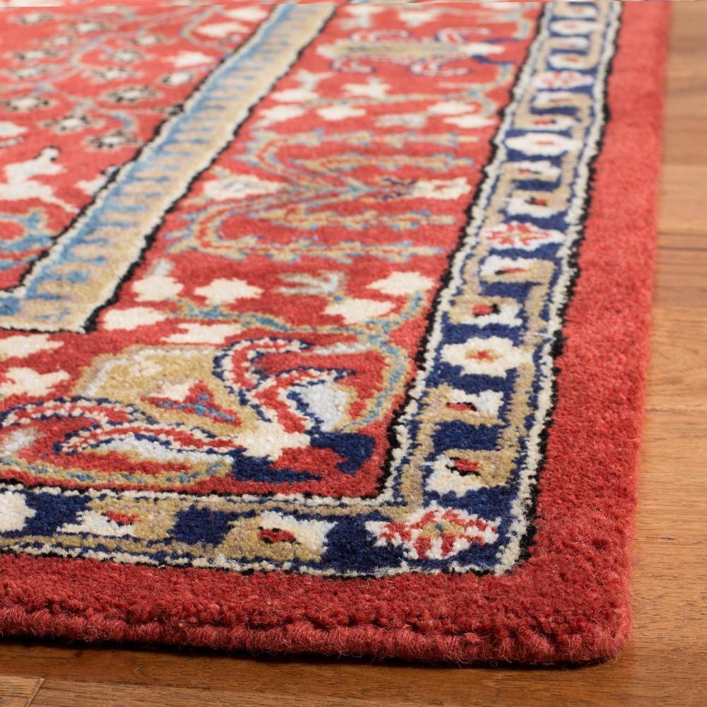 Antiquity AT64 Hand Tufted Area Rug - Red/Multi - 8'x10' - Safavieh.