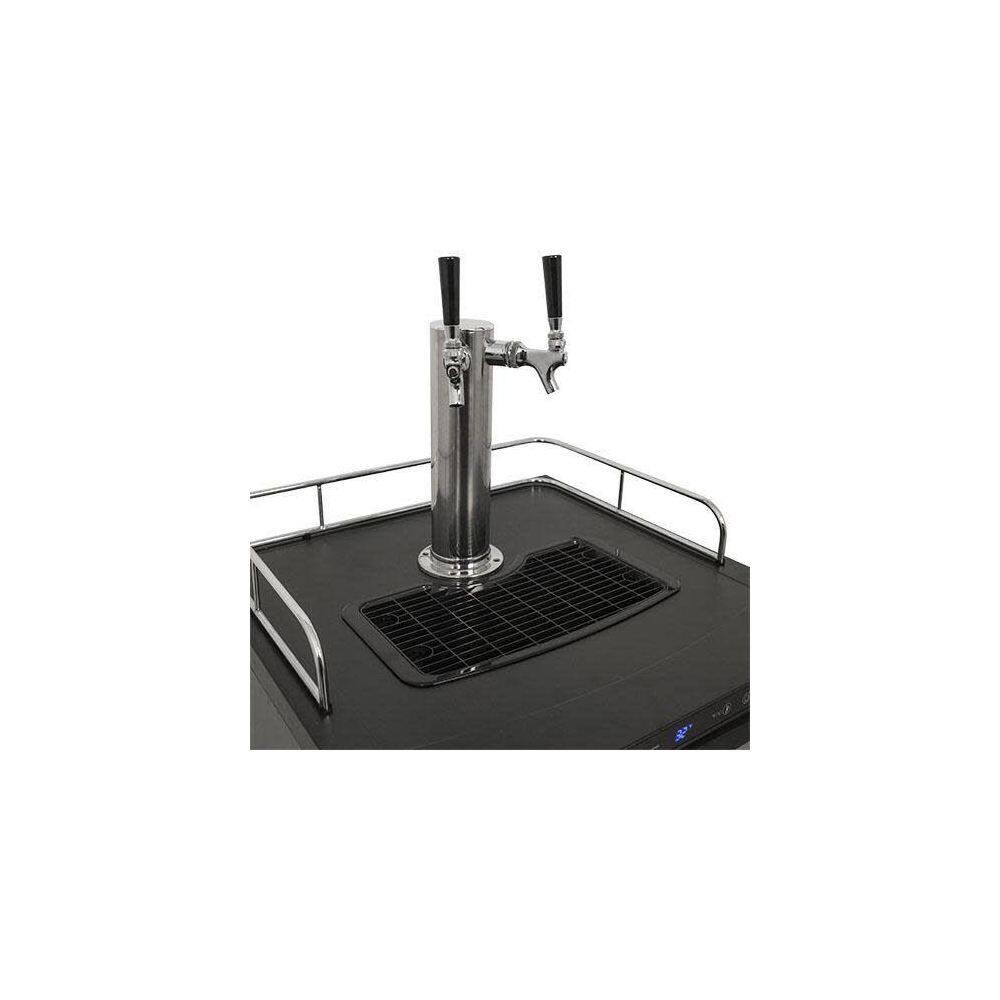 EdgeStar 5.6 Cubic Feet Dual Tap Freestanding Kegerator with Adjustable Temperature