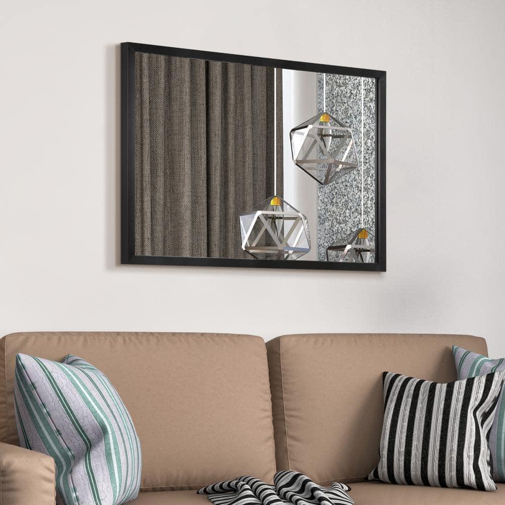 Empire Art Direct Contempo Stainless Steel Gold Wall Mirror Brushed Black 24" x 36" Black