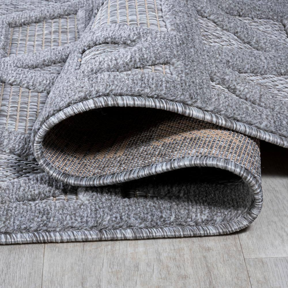 5'x8' Talaia Neutral Geometric Indoor/Outdoor Area Rug, Light Gray - JONATHAN Y