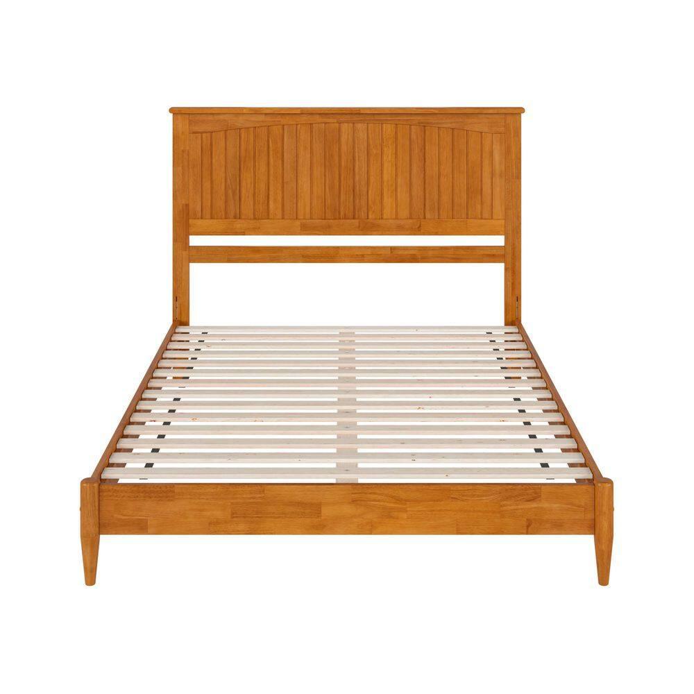 AFI Naples Queen Solid Wood Low Profile Platform Bed, Light Toffee