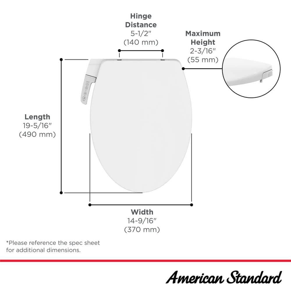 AquaWash Elongated Toilet Seat Bidet