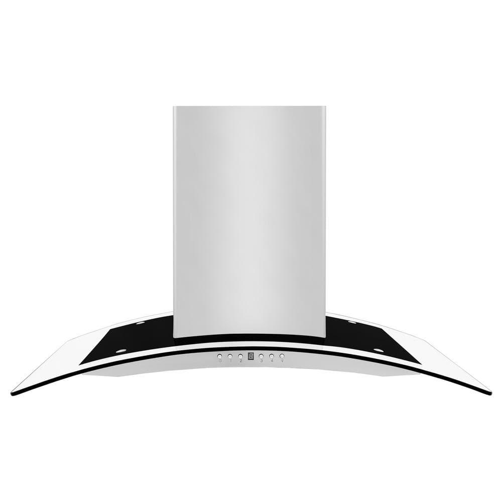 ZLINE ZLINE 36 in. Convertible Vent Isl& Mount Range Hood in Stainless Steel & Glass (GL14i-36)
