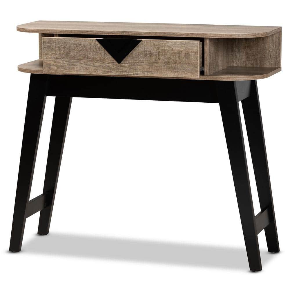 Wales Wood 1 Drawer Console Table Light Brown - Baxton Studio