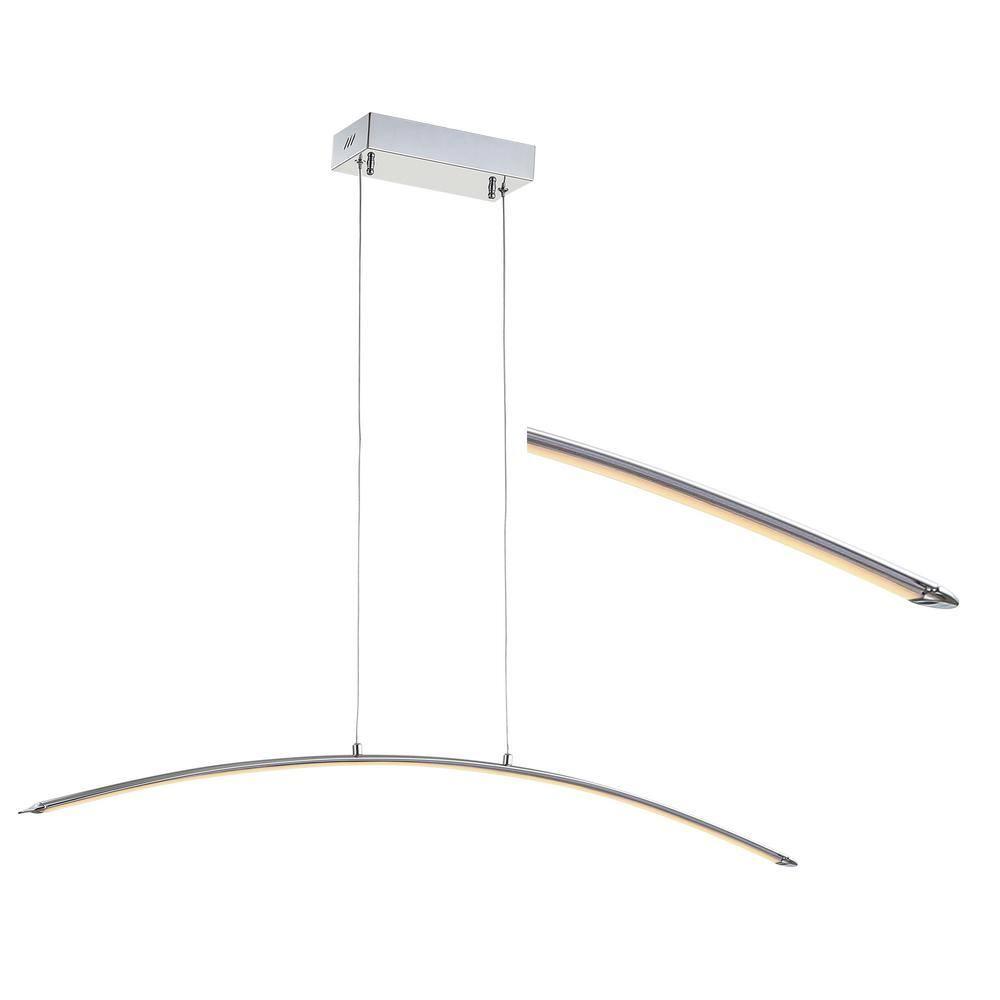 41.5" Chrome Adjustable LED Linear Pendant Light