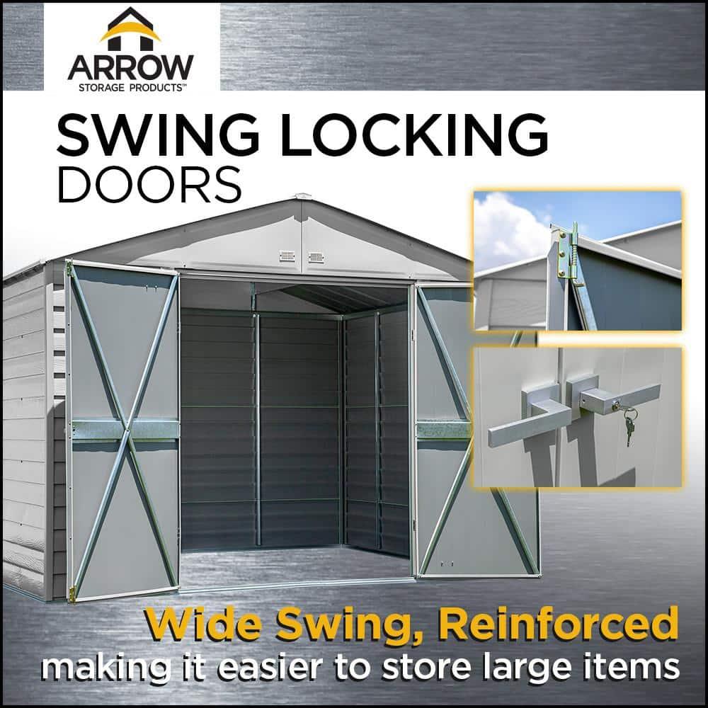 Arrow 6 ft. W x 7 ft. D Galvanized Steel	 Storage Shed