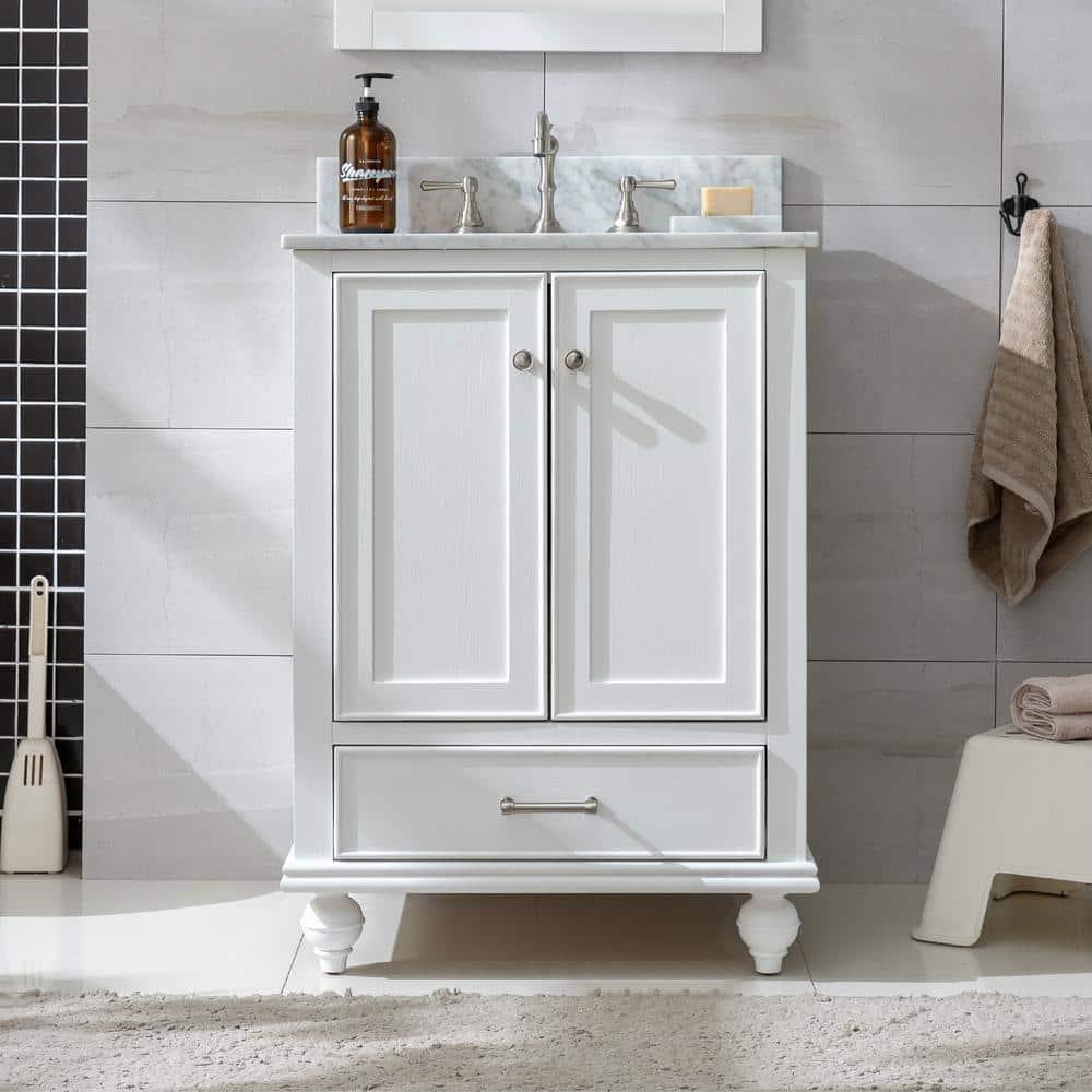 Melissa 24" Single Vanity - Grain White