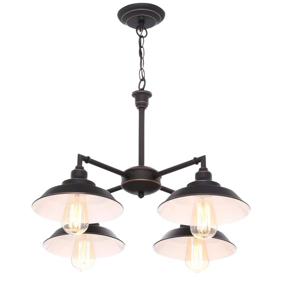 Iron Hill 4-Light Oil Rubbed Bronze Chandelier
