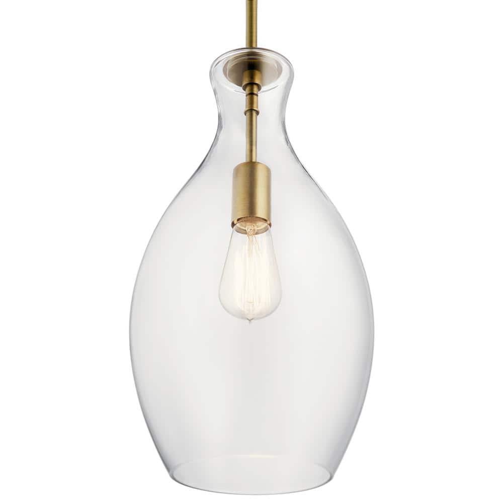 Kichler Lighting Everly 1 - Light Pendant in  Natural Brass