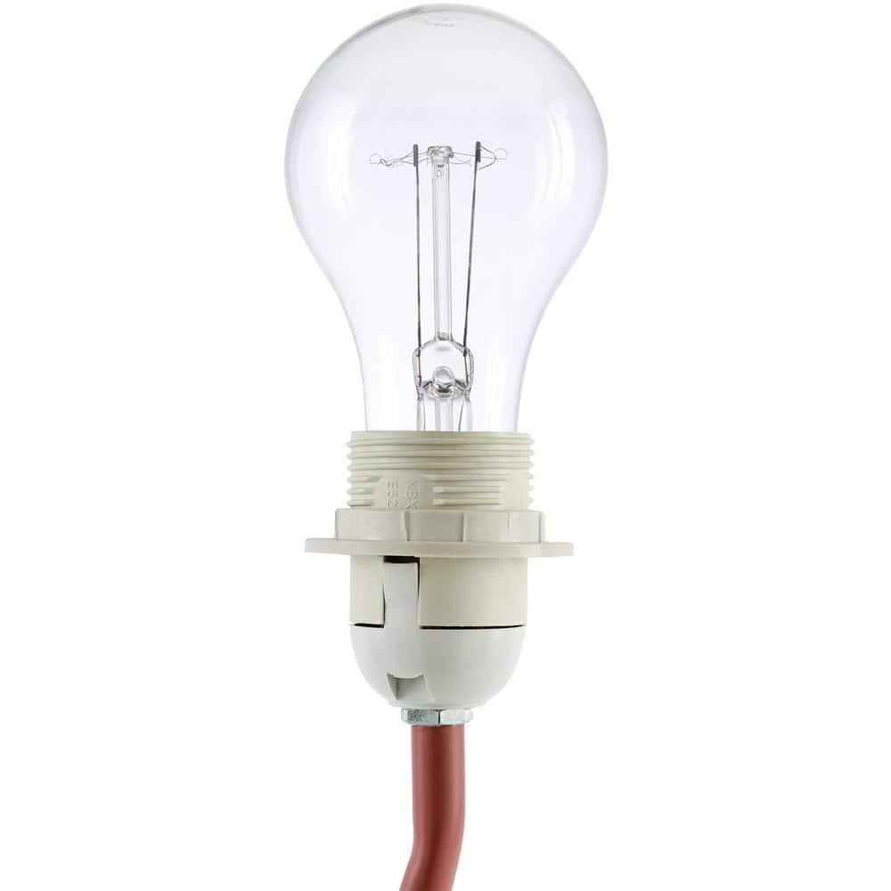 Livabliss Begonia Cottage Accent Table Lamp, 20-inch, Red with White Shade (Set of 2)