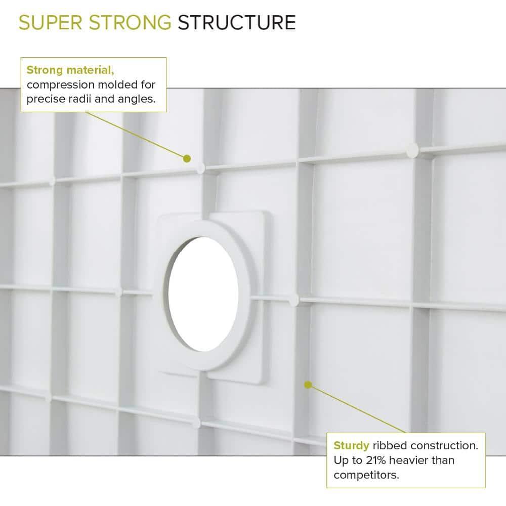Transolid 36'' W 36'' D Square Single Shower Base FLU3636C-31