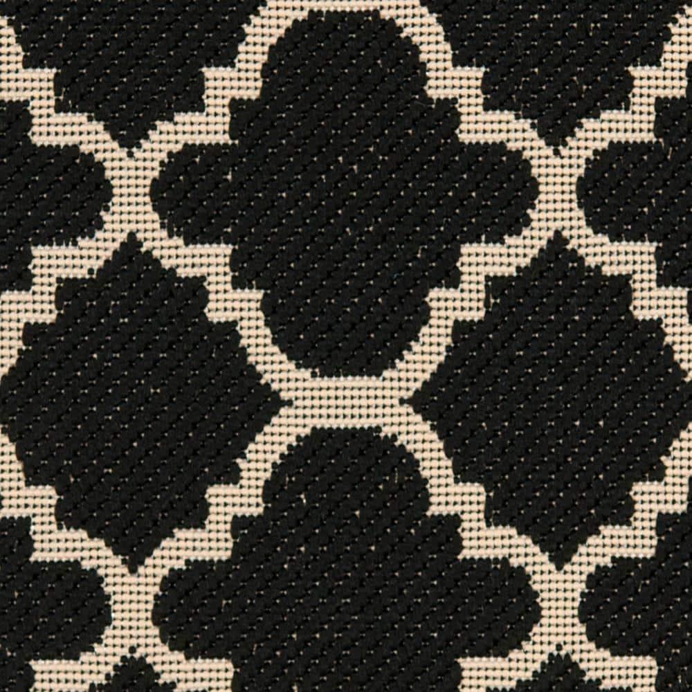 Courtyard CY6918 Power Loomed Indoor/Outdoor Accent Rug - Black/Beige - 2'7"x5' - Safavieh.