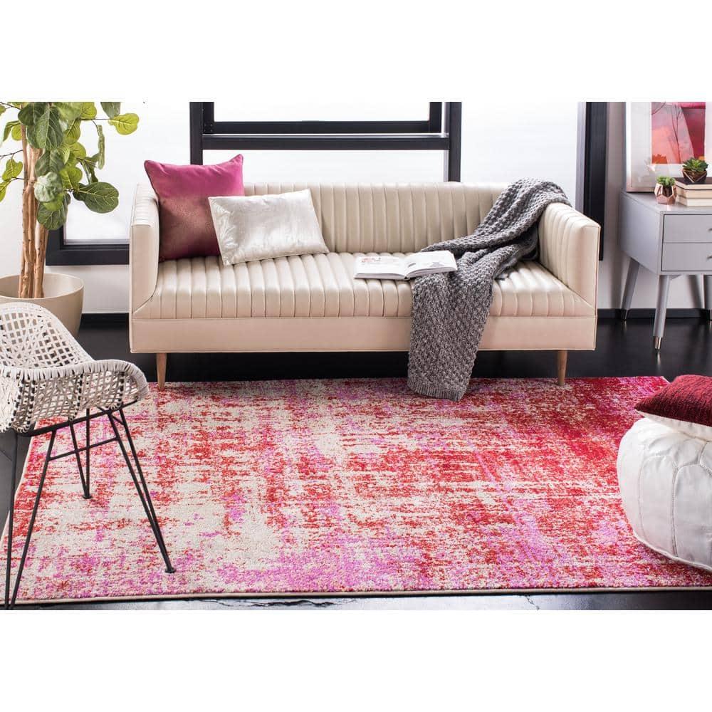 Adirondack ADR207 Machine Made Indoor Area Rug - Red/Gold - 5'-1"x7'-6" - Safavieh