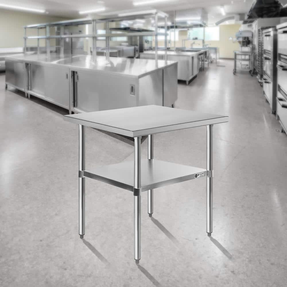 Amgood 30 in. x 24 in. Stainless Steel Table