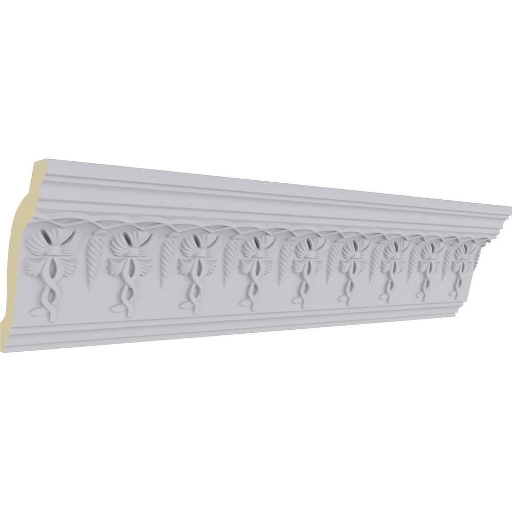 Ekena Millwork 4 1/4"H x 2 3/4"P x 5"F x 94 1/2"L Scott Crown Moulding
