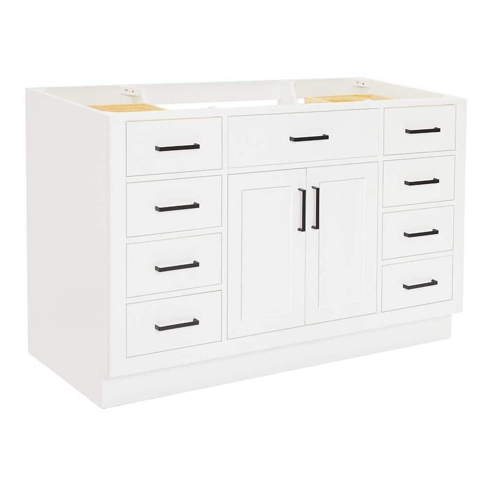 Ariel T054s-Bc Hepburn 54" Single Free Standing Vanity Cabinet Only - White