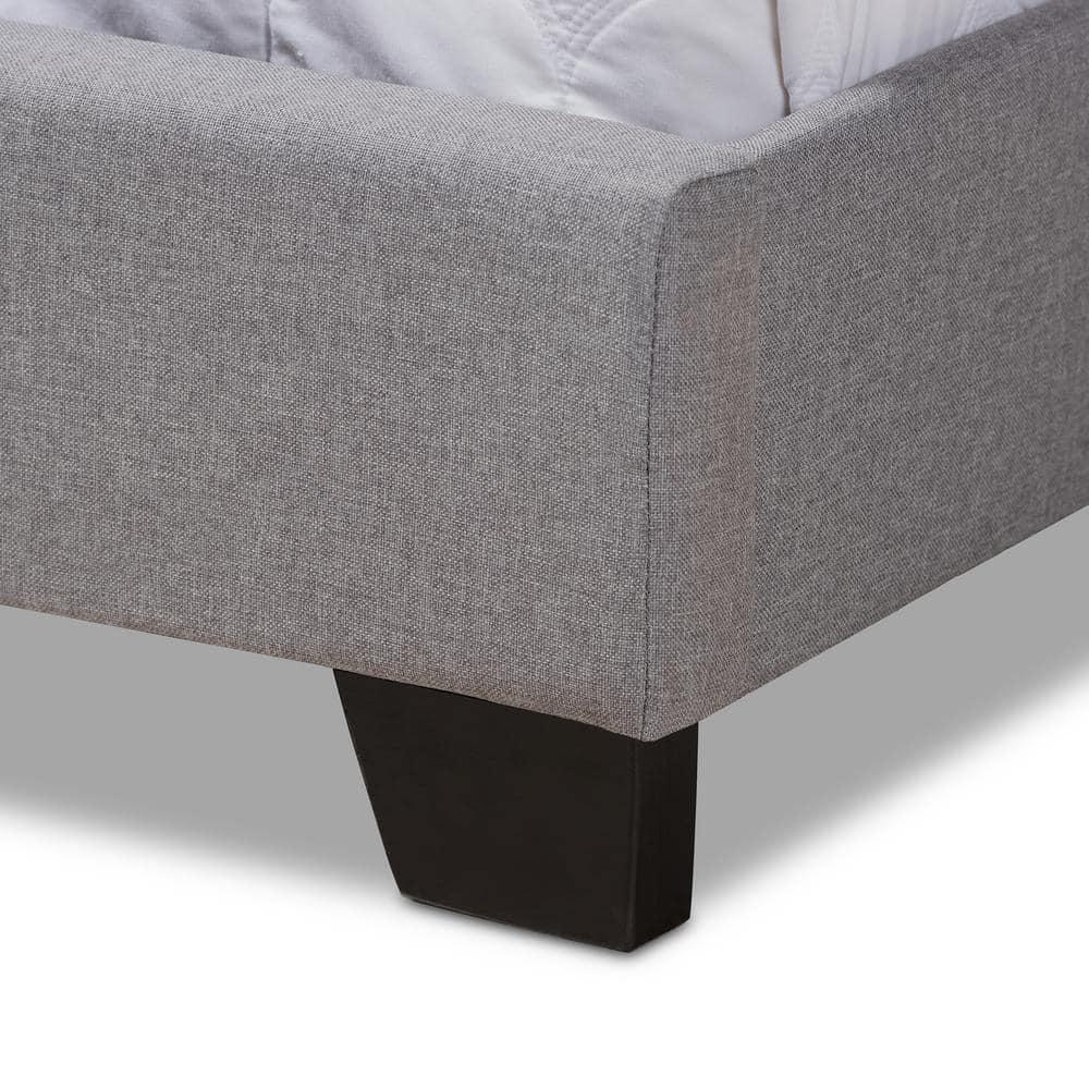 King Alesha Bed Gray - Baxton Studio