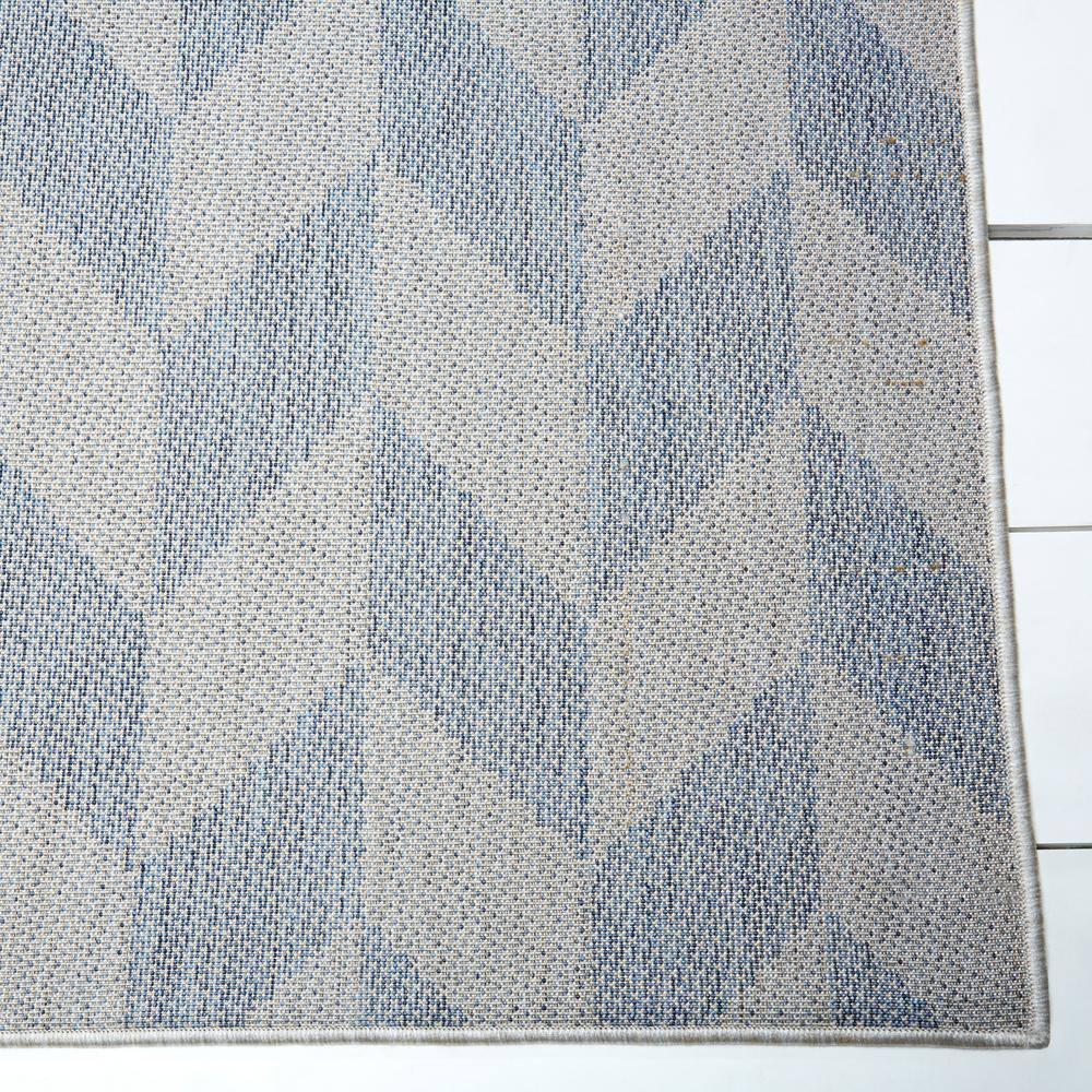 Nicole Miller New York Patio Country Calla Herringbone Indoor/Outdoor Area Rug, Blue/Grey
