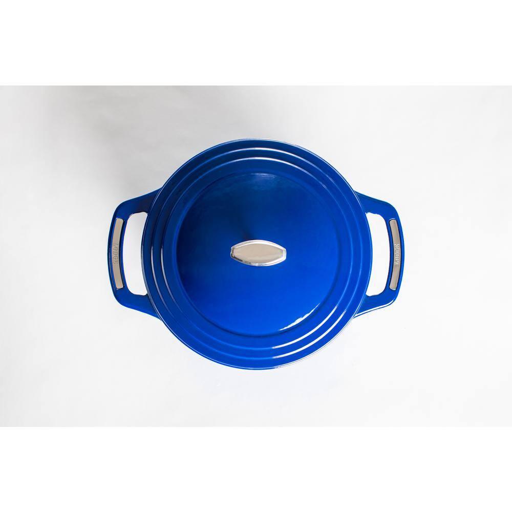 Lodge USA Enamel 7.5-Qt. Cast Iron Dutch Oven in Smooth Sailing Blue