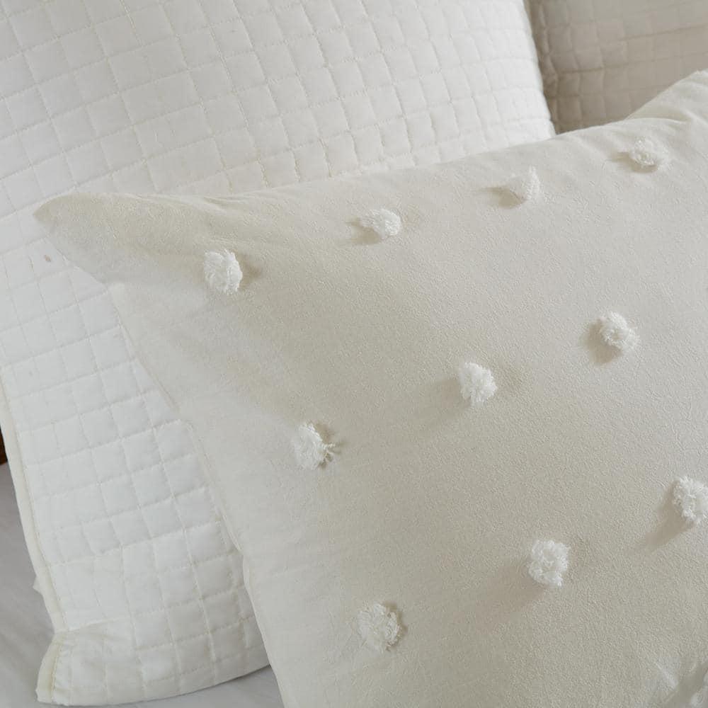Intelligent Design Brooklyn Cotton Jacquard Comforter Set with Euro Shams and Throw Pillows