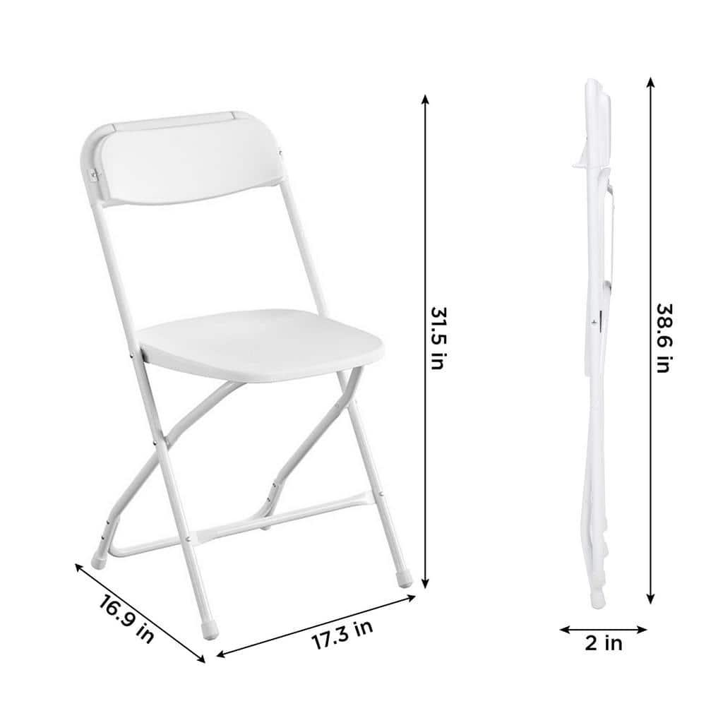 ZOWN Premium Commercial Plastic Stacking, Indoor/Outdoor Folding Chair