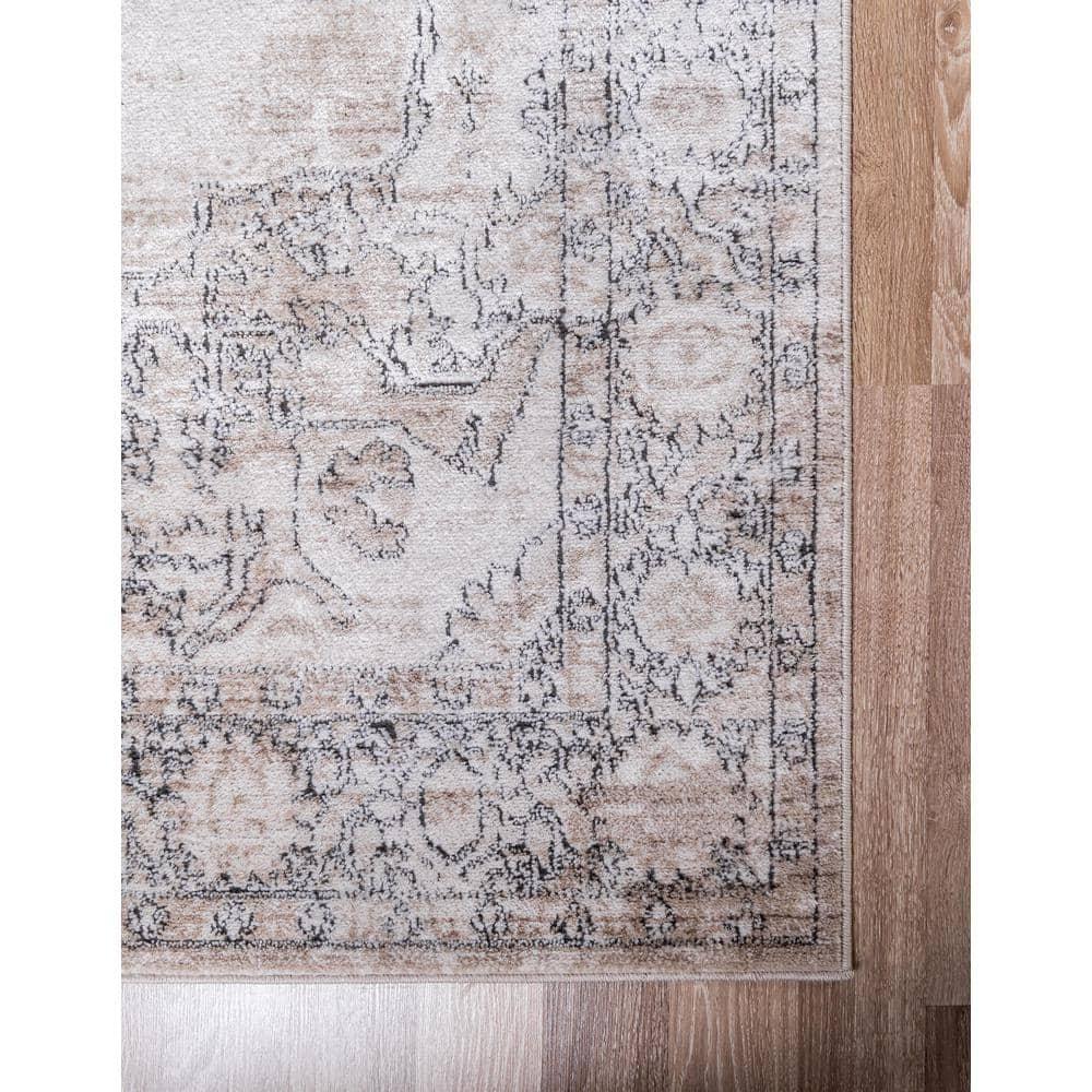Unique Loom Portland Collection Area Rug - Canby (5' 3" x 8' Rectangle Ivory/Beige)