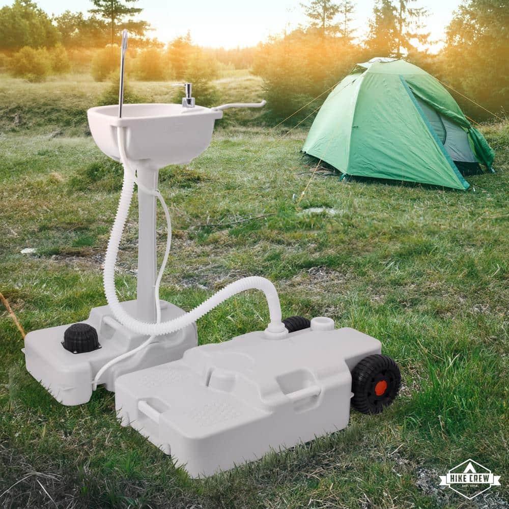 Hike Crew Portable Sink & Waste Tank, Portable Hand Washing Station W/4.5 Gal Capacity & 8 Gal Tank