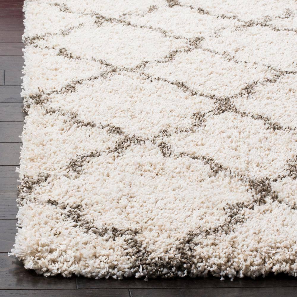 Hudson Shag SGH282 Power Loomed Indoor Area Rug - Ivory/Grey - 8'x10' - Safavieh