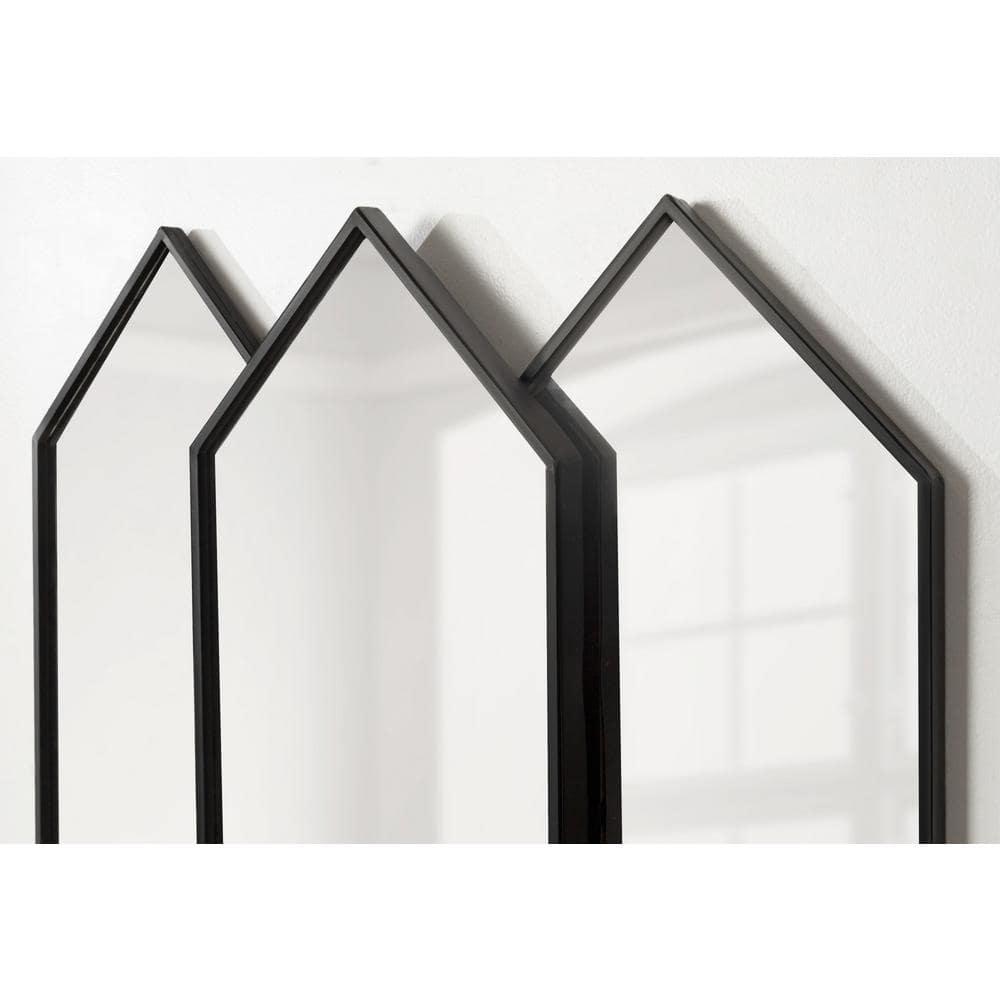 28" x 27" Diaz Framed Wall Mirror Black - Kate & Laurel All Things Decor: Hexagonal, Modern Design, No Assembly Required