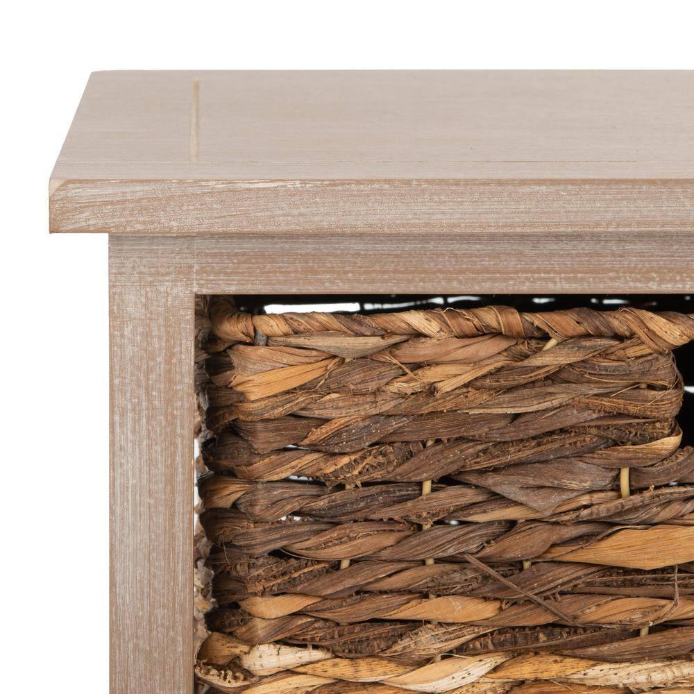 Halle Storage Side Table - AMH5738 - White Wash - Safavieh Couture