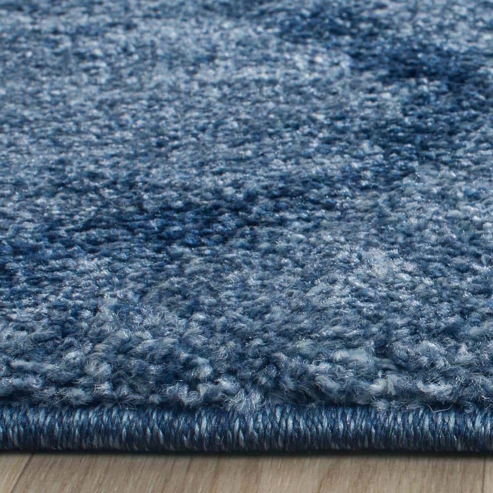 SAFAVIEH Retro Collection Accent Rug - 4' x 6', Blue & Dark Blue, Modern Abstract Design, Non-Shedding & Easy Care, Ideal for High Traffic Areas in Entryway, Living Room, Bedroom (RET2144-6570)