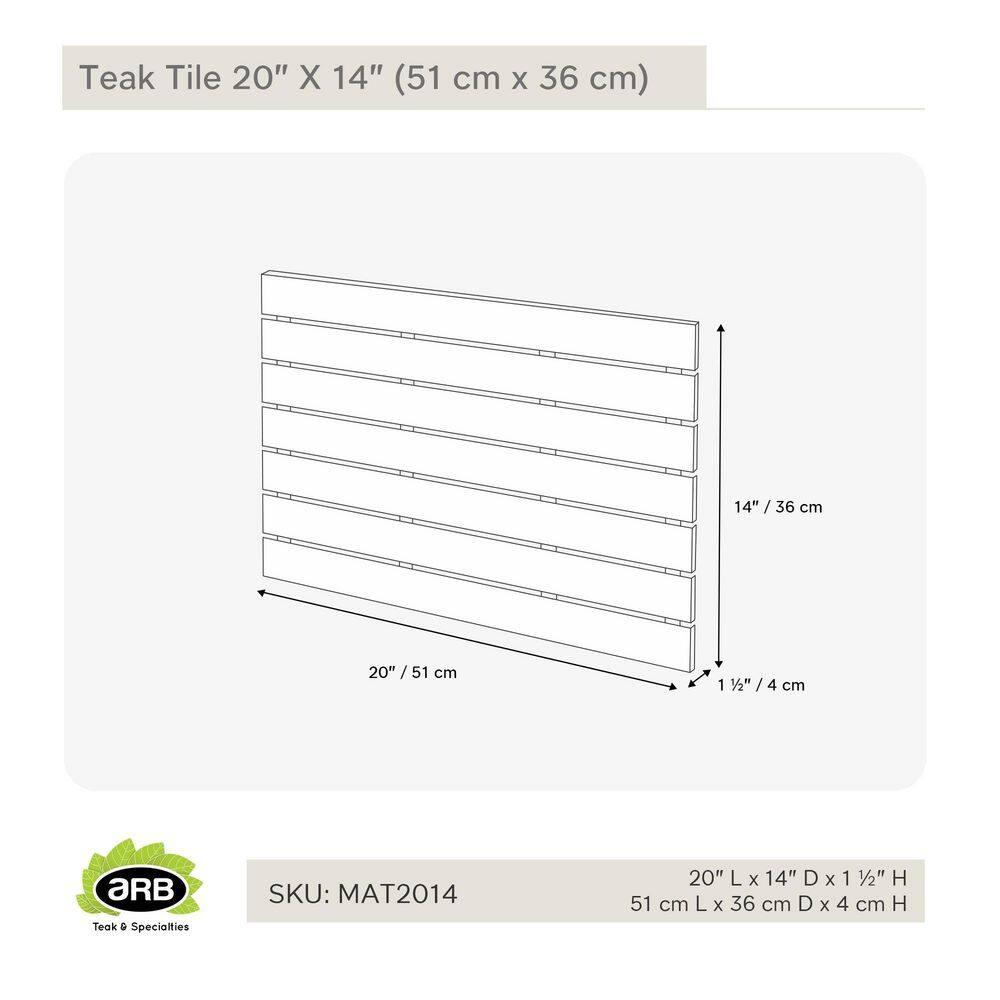 Teak Shower Mat