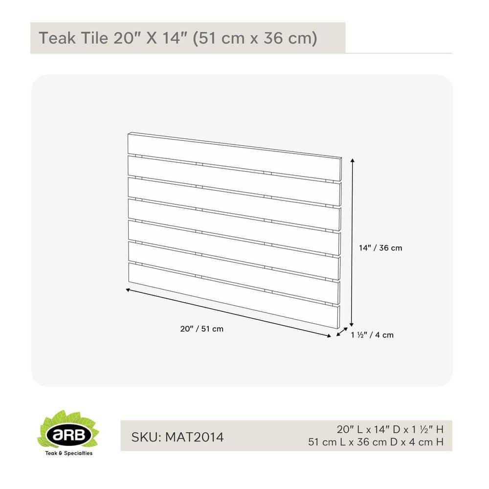 Teak Shower Mat