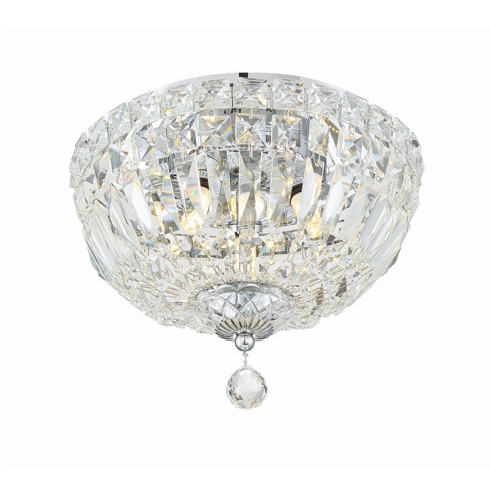Crystorama Lighting Roslyn 3 - Light Flush Mount in  Polished Chrome