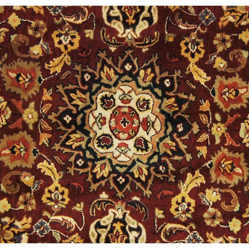 Classic CL362 Hand Tufted Area Rug - Burgundy/Navy - 6' Round - Safavieh.